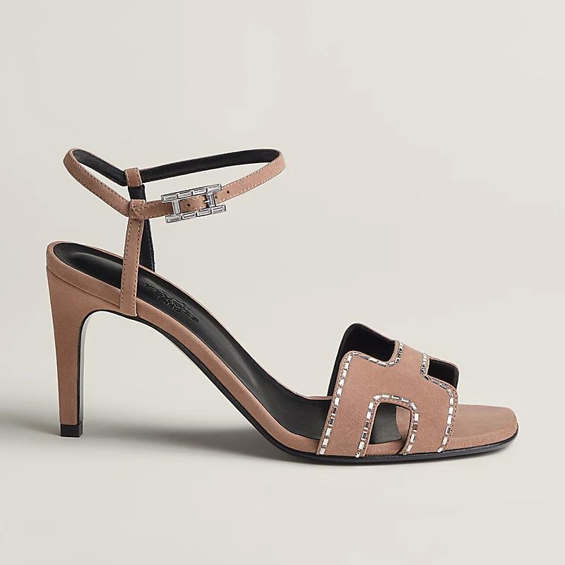 Giày Hermes Heden 80 Sandal Nữ Be